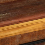 Meuble TV vidaXL – Meuble en bois de style antique 43,3x11,8x17,7 avec trois compartiments et un tiroir – Bois de récupération massif