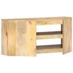 vidaXL Meuble TV Tons de bois variés Bois de manguier massif 90x45x45 cm