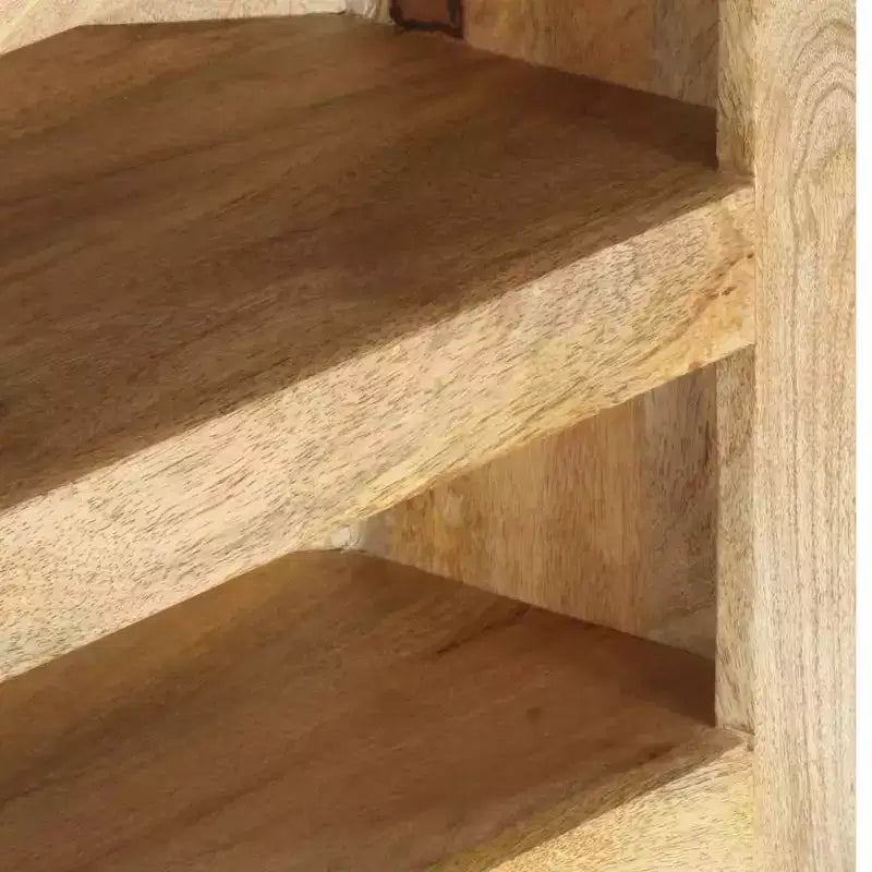 vidaXL Meuble TV Tons de bois variés Bois de manguier massif 90x45x45 cm