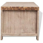 vidaXL Meuble TV en Bois d'Acacia Massif Brossé 140 cm Meuble TV