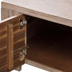 vidaXL Meuble TV en Bois d'Acacia Massif Brossé 140 cm Meuble TV