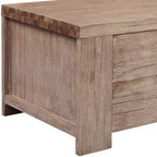 vidaXL Meuble TV en Bois d'Acacia Massif Brossé 140 cm Meuble TV