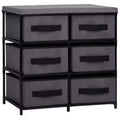 vidaXL Cabinet Shelf Grey Steel and Fabric Medium Cabinet Shelf