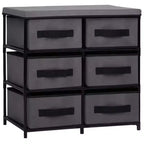 vidaXL Cabinet Shelf Grey Steel and Fabric Medium Cabinet Shelf