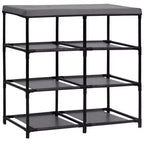 vidaXL Étagère d'Armoire Gris Acier et Tissu Étagère d'Armoire Moyenne