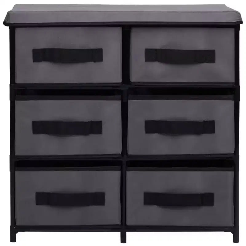 vidaXL Étagère d'Armoire Gris Acier et Tissu Étagère d'Armoire Moyenne