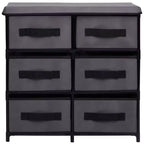 vidaXL Étagère d'Armoire Gris Acier et Tissu Étagère d'Armoire Moyenne