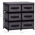vidaXL Étagère d'Armoire Gris Acier et Tissu Étagère d'Armoire Moyenne
