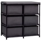 vidaXL Étagère d'Armoire Gris Acier et Tissu Étagère d'Armoire Moyenne