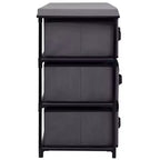 vidaXL Étagère d'Armoire Gris Acier et Tissu Étagère d'Armoire Moyenne