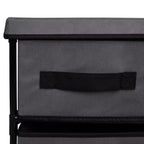 vidaXL Étagère d'Armoire Gris Acier et Tissu Étagère d'Armoire Moyenne
