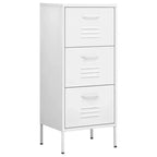vidaXL Storage Cabinet Steel Medium Adjustable Feet - White