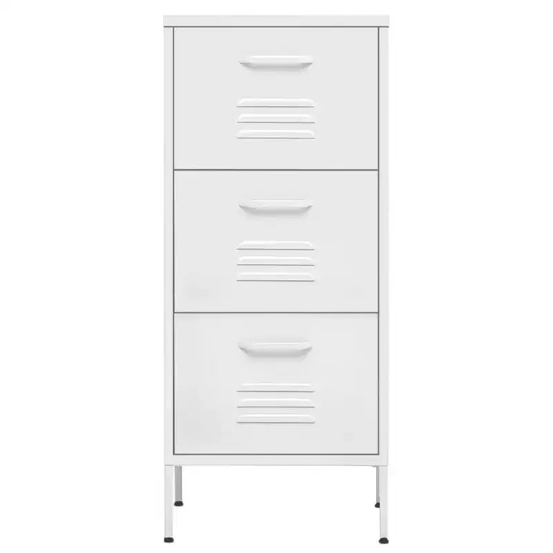 vidaXL Armoire de Rangement Acier Moyenne Pieds Réglables - Blanc
