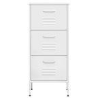 vidaXL Armoire de Rangement Acier Moyenne Pieds Réglables - Blanc