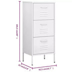 vidaXL Armoire de Rangement Acier Moyenne Pieds Réglables - Blanc
