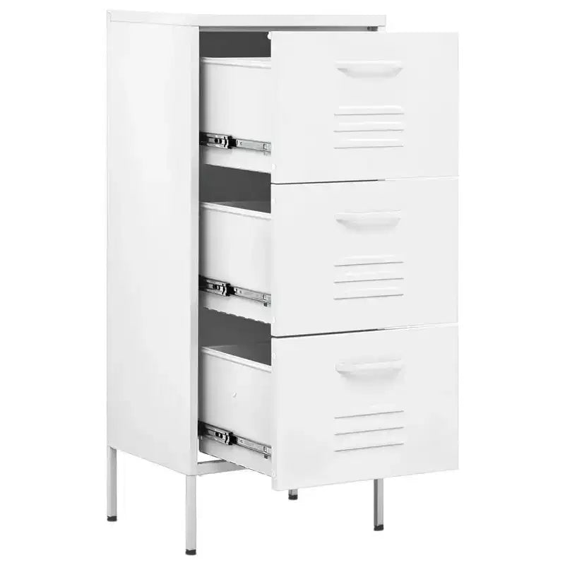 vidaXL Armoire de Rangement Acier Moyenne Pieds Réglables - Blanc