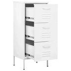 vidaXL Armoire de Rangement Acier Moyenne Pieds Réglables - Blanc