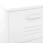 vidaXL Armoire de Rangement Acier Moyenne Pieds Réglables - Blanc