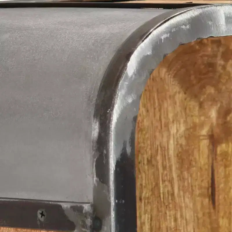 vidaXL Buffet haut en bois massif - Armoire de rangement en manguier marron - Meuble au style rustique unique avec grand espace de rangement