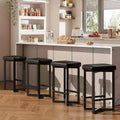 Simplified Bar Stool 4Pc Set Black with Sleek Design, Durable Build, Comfortable Seating, Space-Saving, and Stylish Appearance