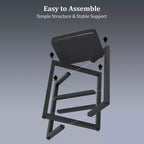 Lot de 4 tabourets de bar simplifiés noirs au design épuré, construction durable, assise confortable, peu encombrant et apparence élégante.