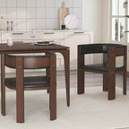 TROPOW Dining Chair Set of 2,Modern Kitchen Chairs with Wood Frame & Curved Backrest for KitchenDining RooLiving Room