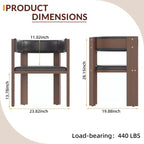 Lot de 2 chaises de salle à manger TROPOW, chaises de cuisine modernes avec structure en bois et dossier incurvé pour cuisine, salle à manger, salon