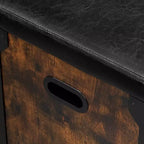 Coffre de rangement et de jouets de ferme - Coffre en bois rustique de 136 kg avec charnières de sécurité pour entrée, salon