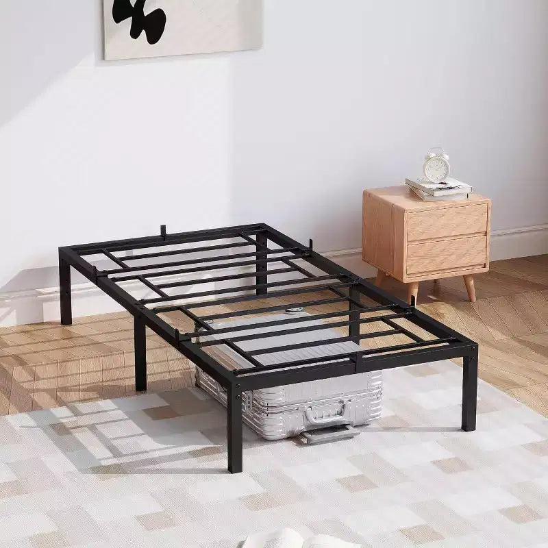 Cadre de lit en métal Acekool 14 - Taille lit simple, rangement intelligent