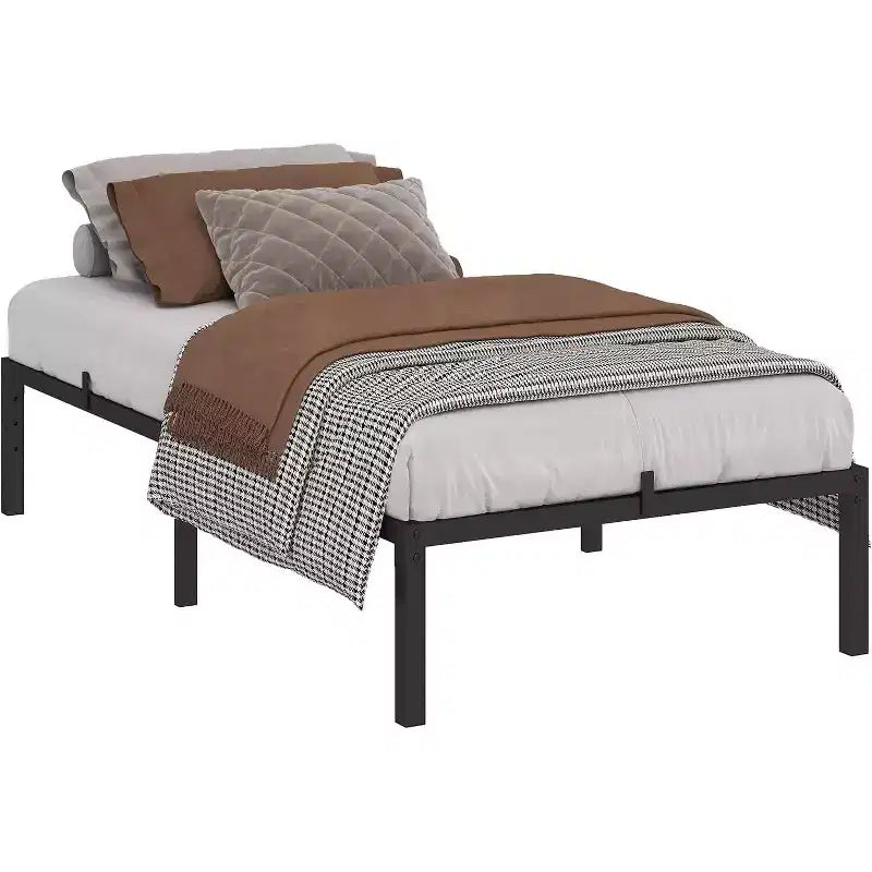 Cadre de lit en métal Acekool 14 - Taille lit simple, rangement intelligent
