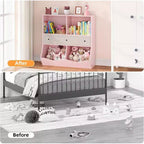 Organisateur de jouets Acekool pour enfants, grand meuble de rangement à 7 compartiments, bibliothèque à 3 niveaux avec 3 tiroirs et bacs inclinés pour salle de jeux, chambre d'enfant, salon, gris