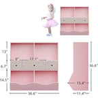 Organisateur de jouets Acekool pour enfants, grand meuble de rangement à 7 compartiments, bibliothèque à 3 niveaux avec 3 tiroirs et bacs inclinés pour salle de jeux, chambre d'enfant, salon, gris