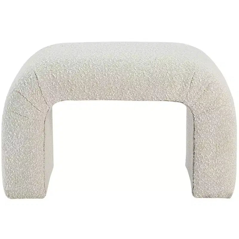 Meridian Furniture, Banc Niagara en tissu Boucle