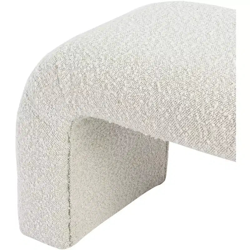 Meridian Furniture, Banc Niagara en tissu Boucle