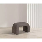 Meridian Furniture, Banc Niagara en tissu Boucle