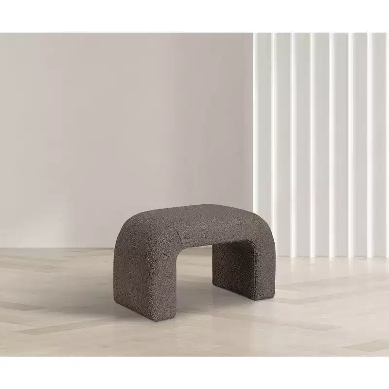 Meridian Furniture, Banc Niagara en tissu Boucle