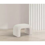 Meridian Furniture, Banc Niagara en tissu Boucle