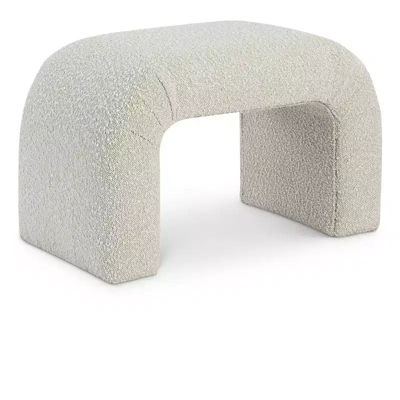 Meridian Furniture, Banc Niagara en tissu Boucle