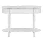 MAYEERTY Console Rétro avec Design Courbé et Finition Lisse pour Entrées, Salons, Couloirs Turquoise Blanc Ancien