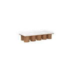 Meridian Furniture, Banc en Tissu Bouclé Crème Pavilion