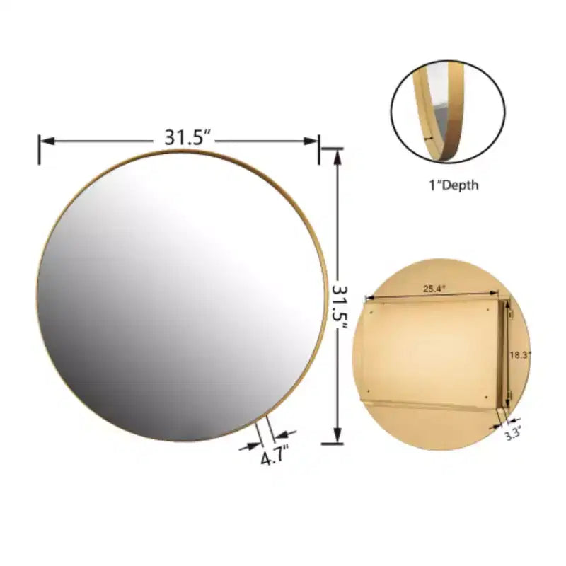 Armoire à pharmacie ronde encastrée en métal de 31,5 pouces avec miroir et étagères réglables, miroir mural noir avec rangement pour salle de bain