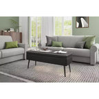 Storage Ottoman Bench, Mid-Century Modern Entryway Bedroom Bench, Synthetic Leather with Stitchin, Leather Bench with Storage Ottoman, Foot Rest