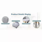 MAYEERTY Lot de 2 chaises de salle à manger en lin et coton gris clair, assise polyvalente et confortable