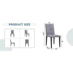 MAYEERTY Lot de 2 chaises de salle à manger en lin et coton gris clair, assise polyvalente et confortable
