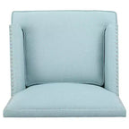 Fauteuil club contemporain GDFStudio Richardson en tissu rembourré avec clous décoratifs