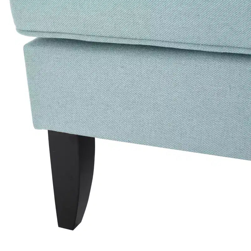 Fauteuil club contemporain GDFStudio Richardson en tissu rembourré avec clous décoratifs
