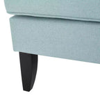 Fauteuil club contemporain GDFStudio Richardson en tissu rembourré avec clous décoratifs