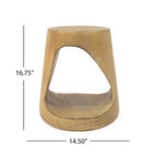 MAYEERTY Table console creuse aspect bois couleur naturelle pour salon