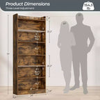 Étagère à livres moderne Yaheetech à 7 niveaux en bois pour bureau, salon