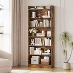 Étagère à livres moderne Yaheetech à 7 niveaux en bois pour bureau, salon
